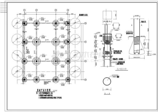 某四层学校图书馆扩建图（桩基础）-图二