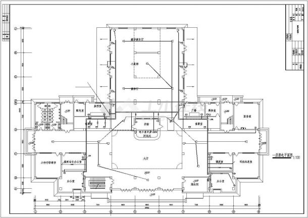 小高层主站房电气规划CAD布置图-图一