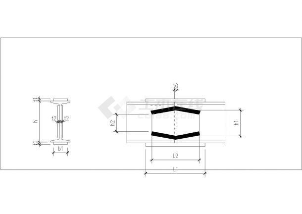 各种类型热轧型钢标准接头详图和选用表-图二