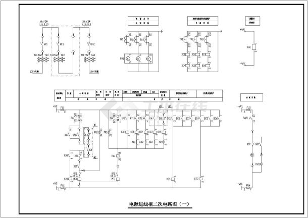 某变电所二次系统CAD布置图-图二