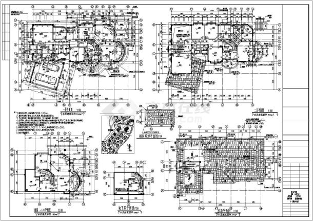 二层现代风格K型别墅建筑设计施工图-图一