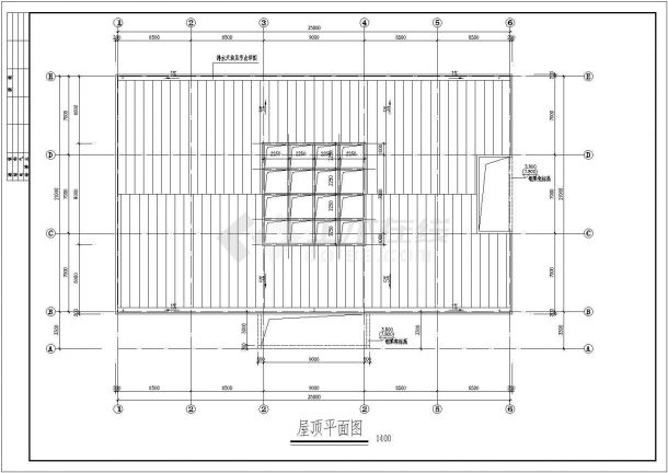 某地单层钢结构景馆餐厅建筑施工图-图二