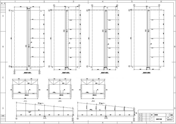 屋面检修平台节点结构CAD示意图_图1