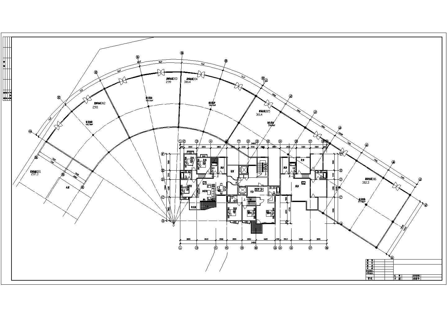 [方案]某住宅户型设计cad平面图