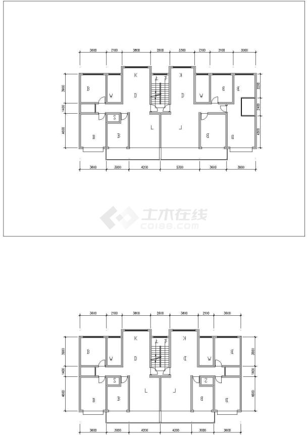 [方案]两室两厅两卫和三室两厅两卫小户型图集-图一