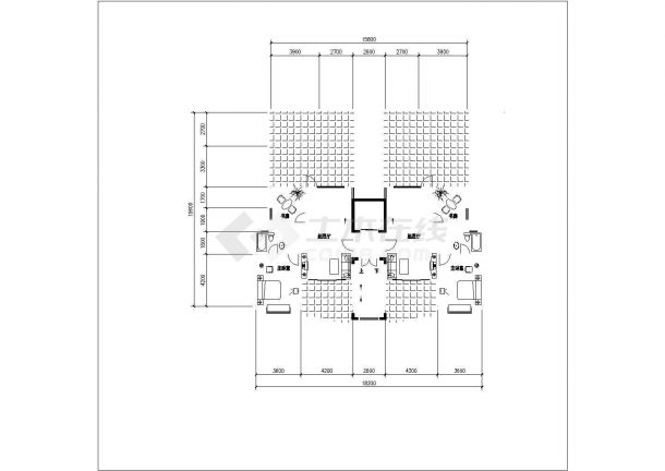 [方案]25个板楼及转角组合户型平面图-图二