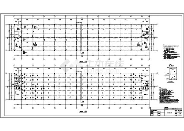东莞某二层框架商铺结构施工图（桩基础 6度抗震）-图二
