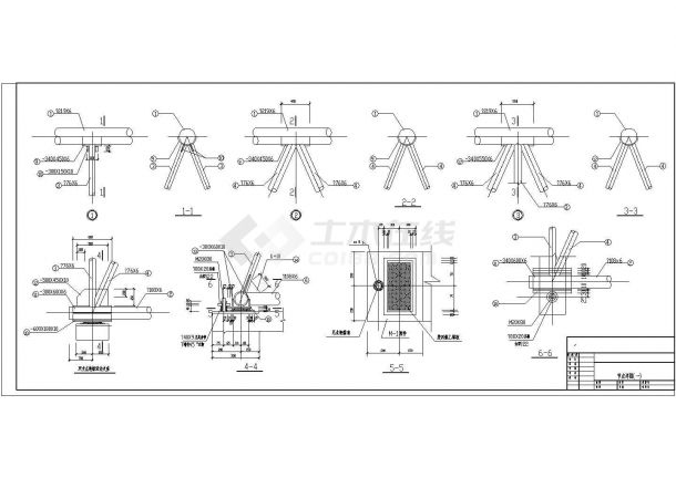 某通信管道结构设计cad图-图二