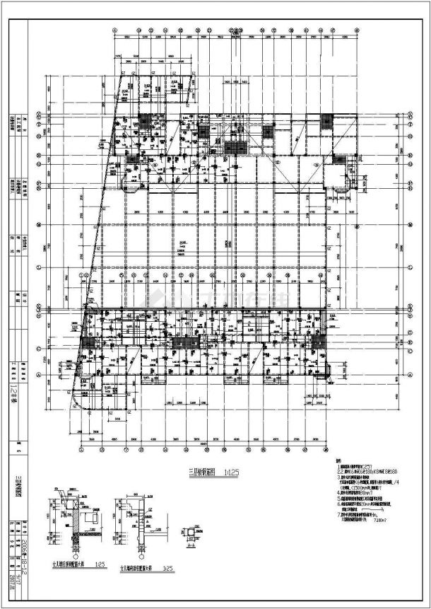 江西某六层框架住宅楼1#，2#结构施工图-图二