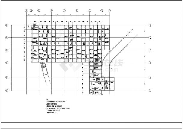 某地下车库结构施工cad图，含说明-图二