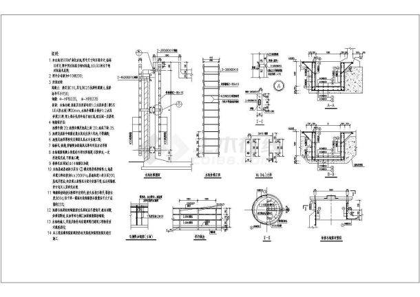 某工程项目高位水池全套结构施工图-图一