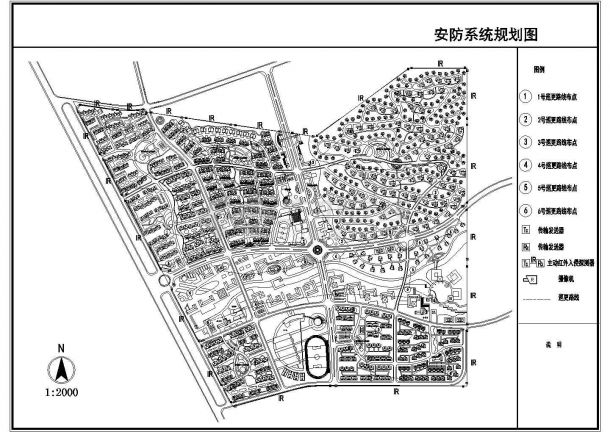 城镇小区规划示意图-图二