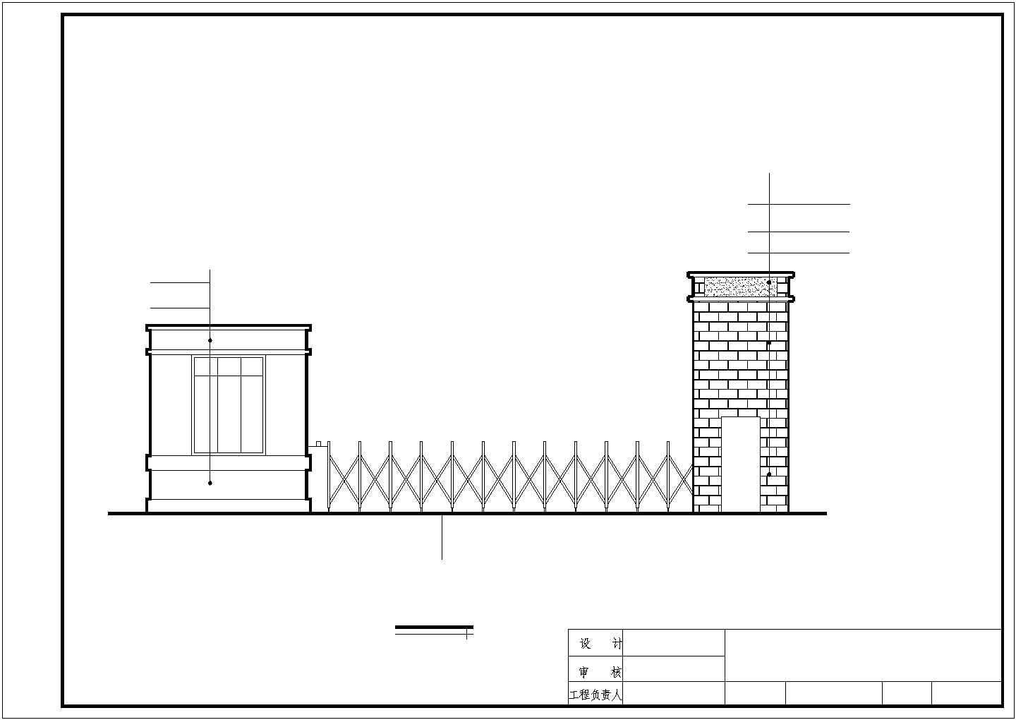 某市中心公园大门结构CAD图纸