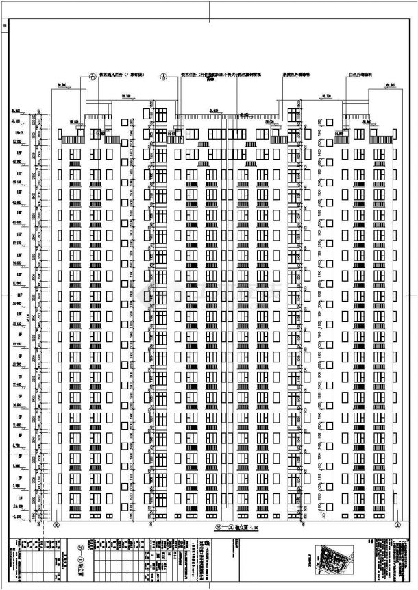 某地区18层框架结构住宅楼建筑设计施工图-图二