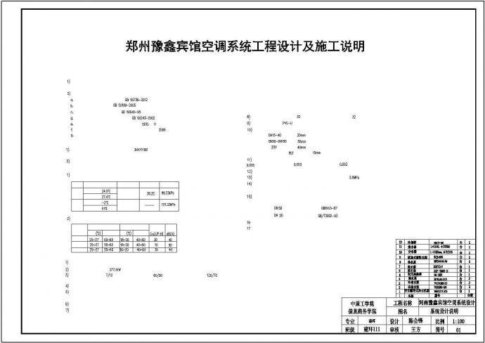 【浙江】某五层楼宾馆空调系统设计图_图1