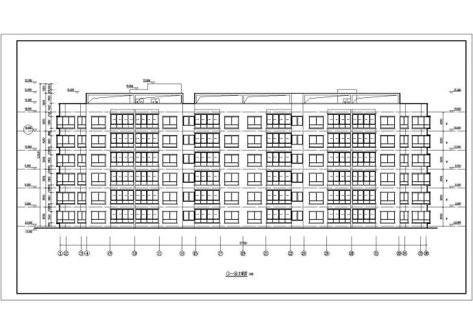 某6层砖混结构老年公寓楼建筑设计方案图_图1