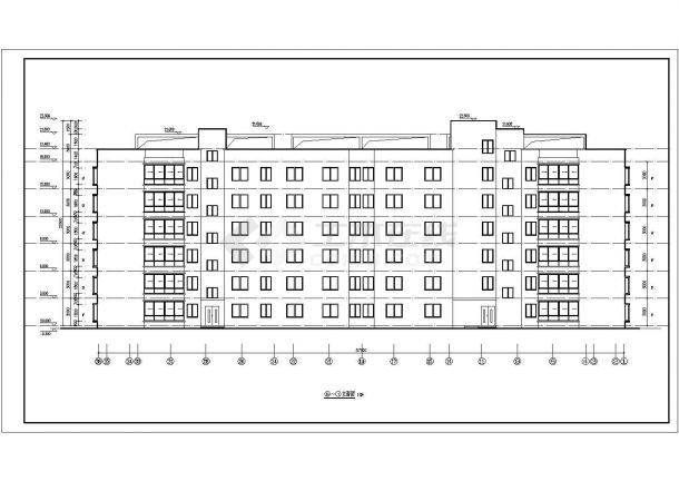 某6层砖混结构老年公寓楼建筑设计方案图-图二