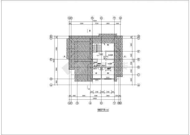 三层砖混结构别墅式住宅楼建筑设计施工图-图二
