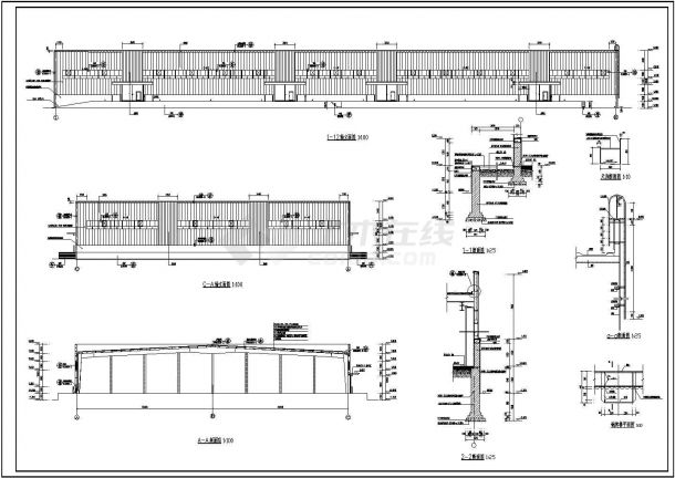 某地区一层钢结构厂房建筑设计施工图-图一