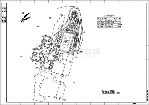 某市区莲湖别墅区总平面规划设计图-图二