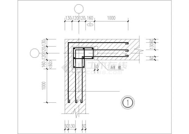 砌体8度结构抗震节点设计cad图，共6张-图二