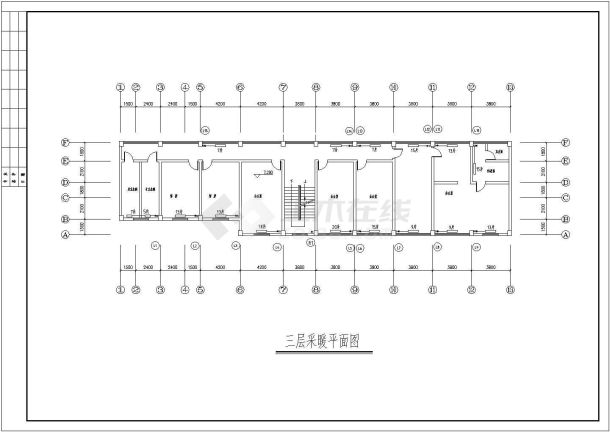 某四层办公楼采暖竣工图（共5张图纸）-图二