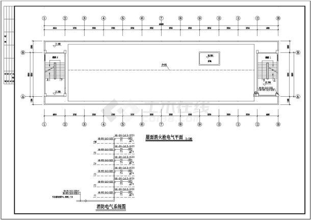 某学院内部多层宿舍楼电气设计施工图-图一