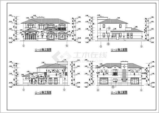 某地区某二层楼别墅建筑设计施工图-图一