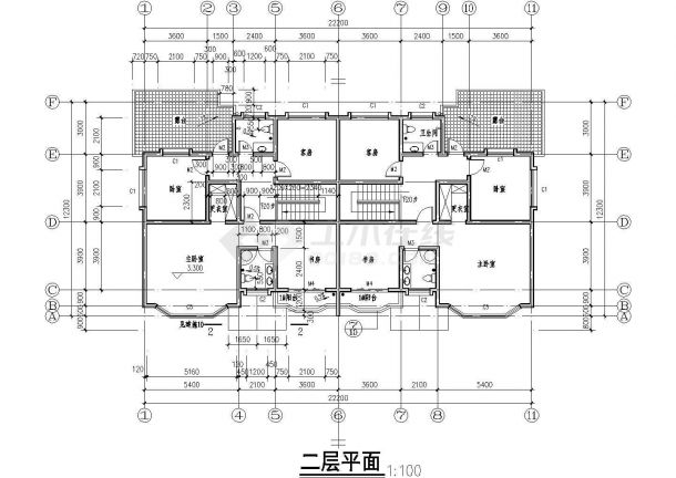 【常德】旅游区二层乡村别墅楼建筑施工图-图二