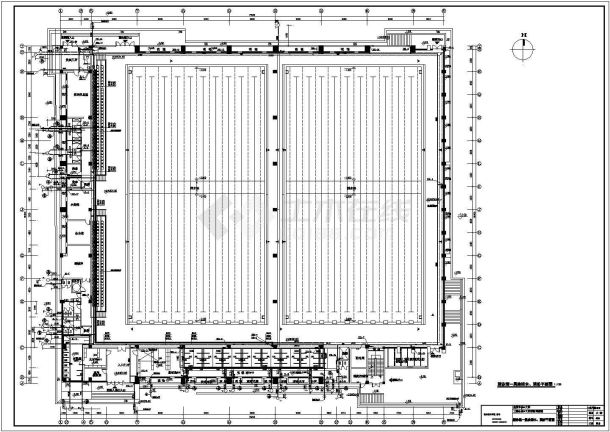 某大学一层钢结构游泳馆给排水施工图-图一