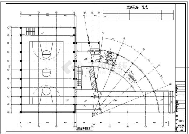 【北京】学校体育活动中心暖通设计施工图-图一