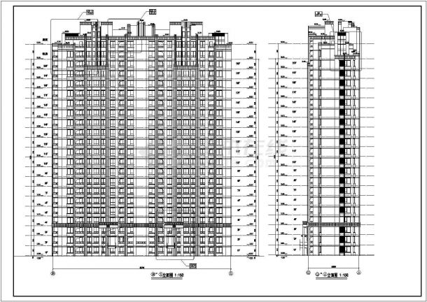 某20层剪力墙住宅楼建筑设计方案图-图二