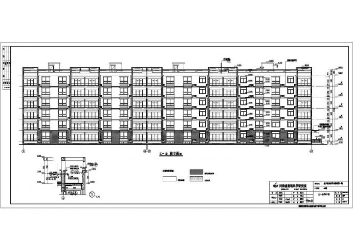 新乡市某6层砖混住宅楼建筑设计方案图_图1