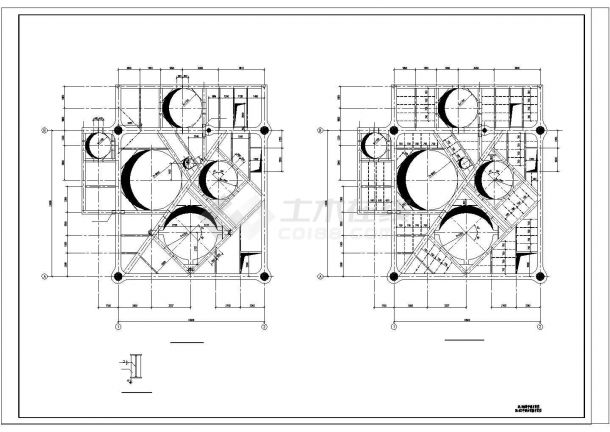 某地塔架（12.8米-72米）钢框架结构施工图纸-图二