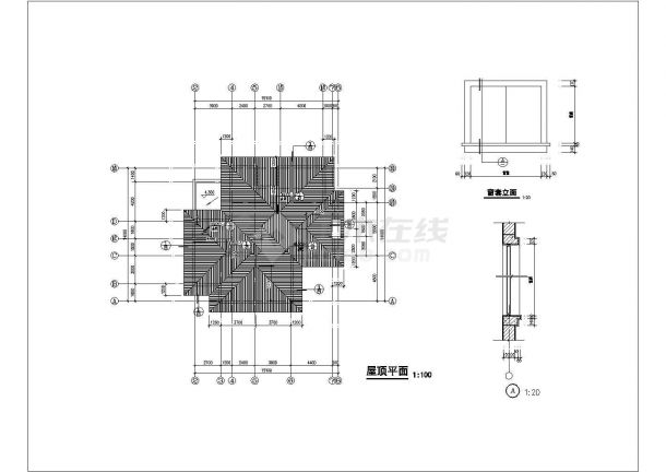 三层独栋别墅建筑设计施工图（带阁楼）-图二