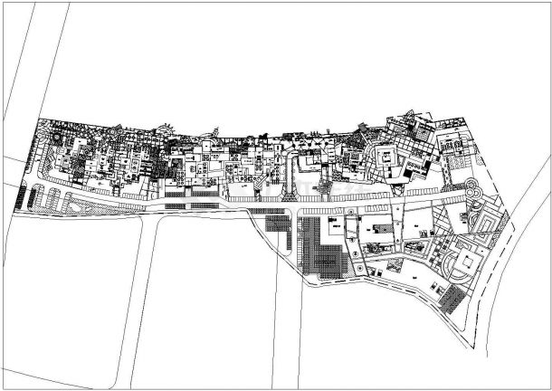 某地酒吧街景观规划设计CAD平面图-图一