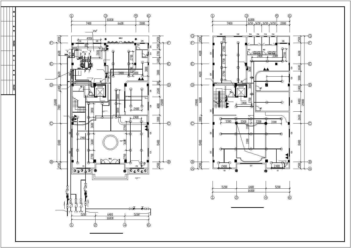 自动喷淋灭火系统设计CAD参考图