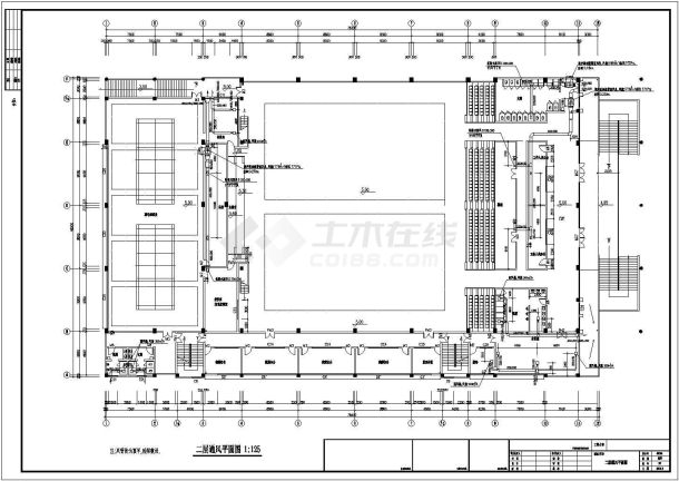 三层体育馆通风基础参考详情图-图二