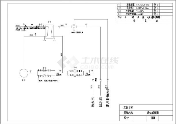 某小区蓄热给水施工CAD参考图-图一