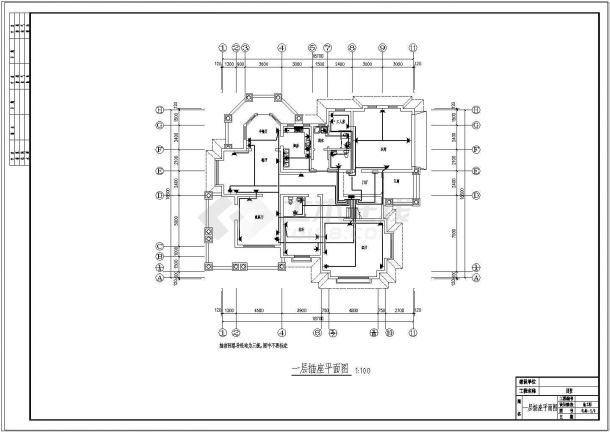 某高档小区二层别墅电气设计施工图纸-图二