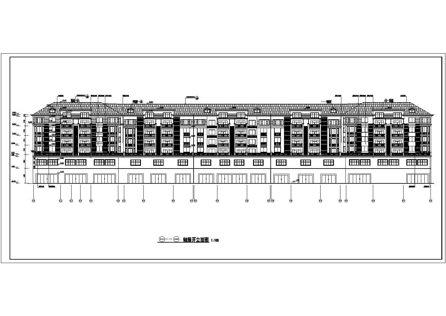 永洲市某地六层底框结构小区住宅建筑设计施工图纸