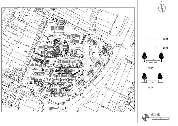 某花园综合住宅区详细规划cad28张-图二