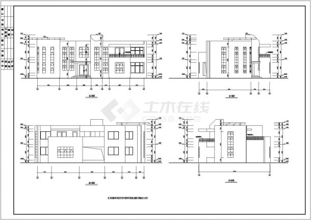 二层豪华型砖混结构别墅建筑设计施工图-图二