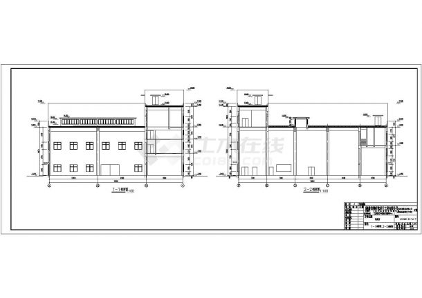 山西省运城市三层框架结构锅炉房建筑设计施工图纸-图二
