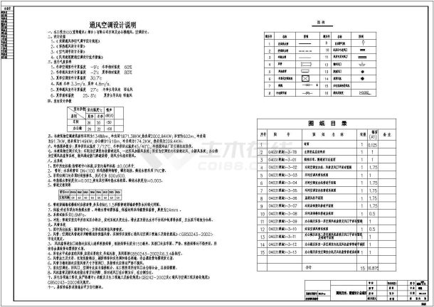 办公场所和浴场空调通风设计CAD布置图-图一