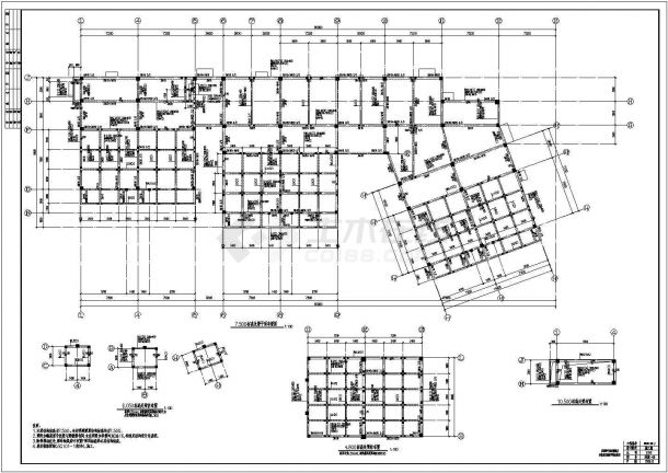 青岛二层框架结构幼儿园结构施工图-图二