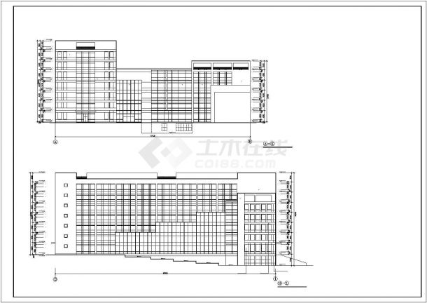 某地7层框架办公楼建筑设计方案图-图二