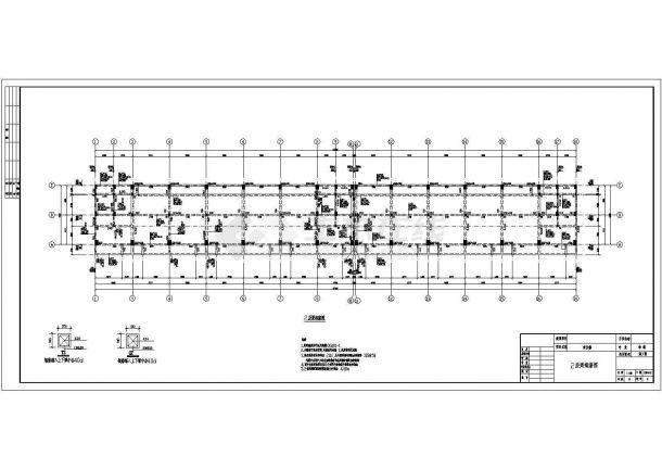某框架结构商住楼结构设计施工图纸-图二