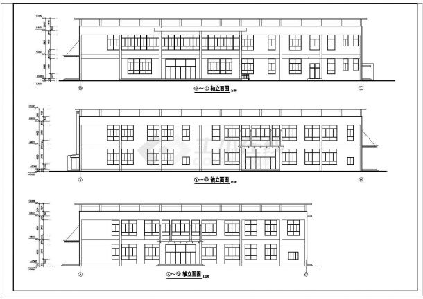 某地区某中学二层楼食堂建筑设计施工图-图二