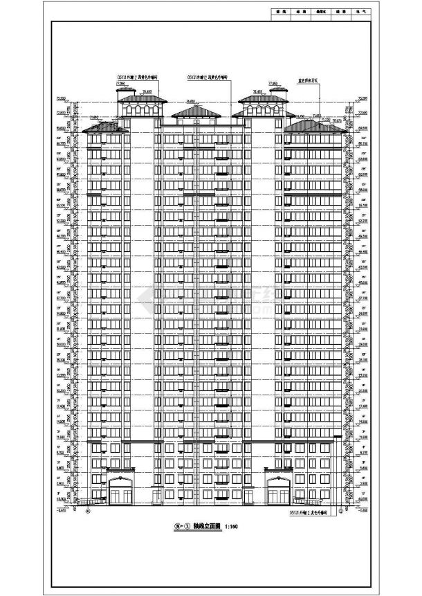 某地24层剪力墙结构住宅楼建筑设计施工图-图二